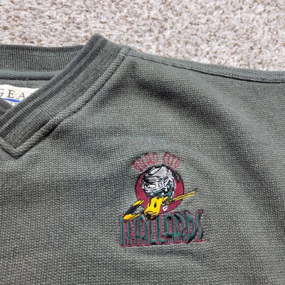 Vintage Quad City Mallards Sweatshirt Adult Medium Gray Gear For Sports V Neck - Picture 2 of 7